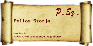 Pallos Szonja névjegykártya
